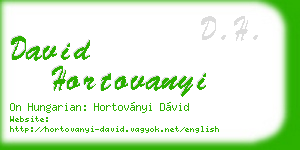 david hortovanyi business card